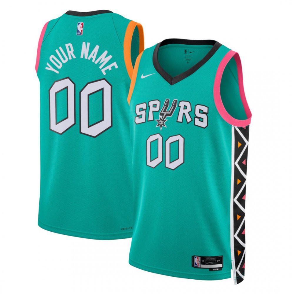 San Antonio Spurs Unisex 2022/23 Swingman Custom Jersey City Edition – Turquoise-Pro Kit Vault | Brand New 26/27 Sports Jerseys